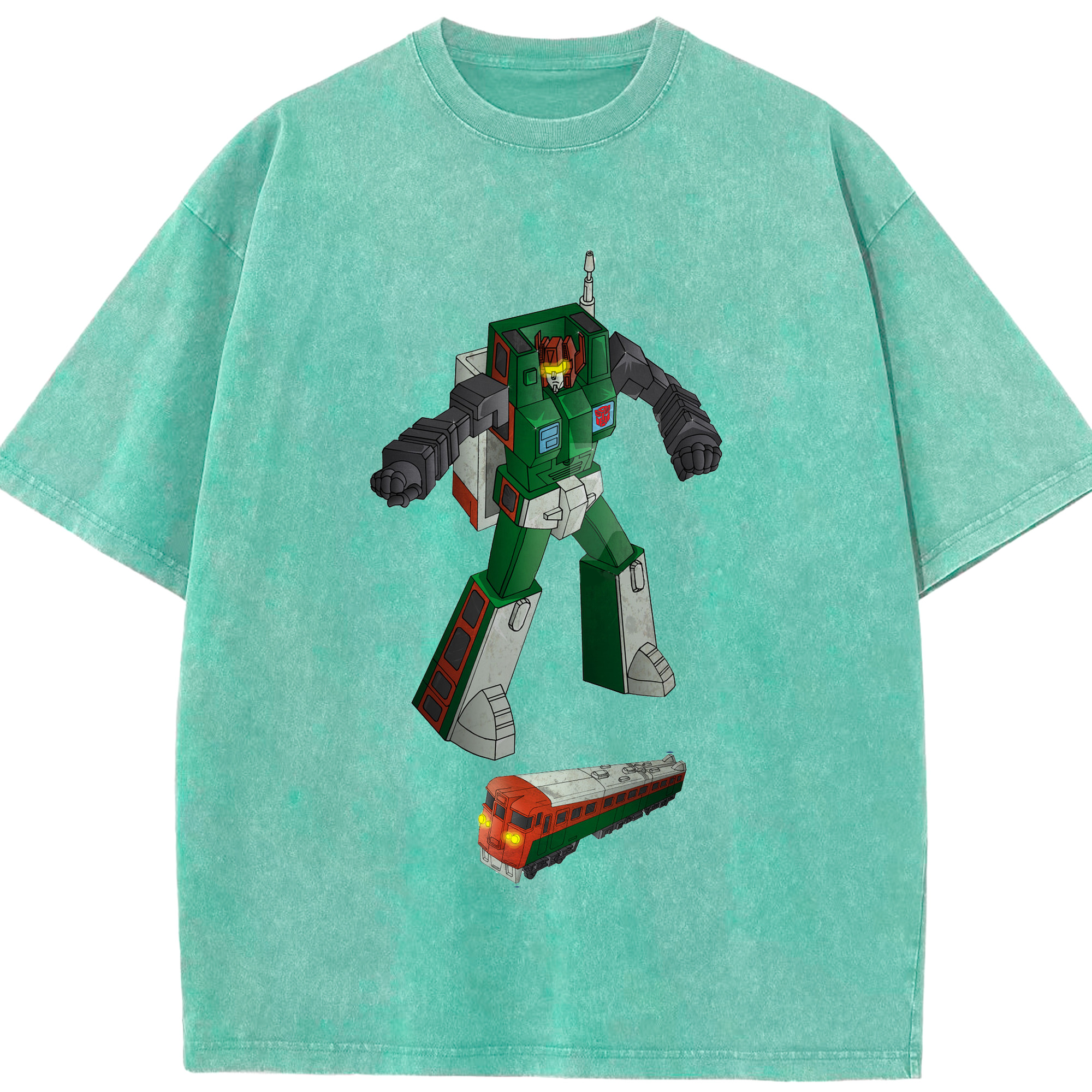 （画像用）  綿100% ヴィンテージ風 半袖Tシャツ（フロントプリント）